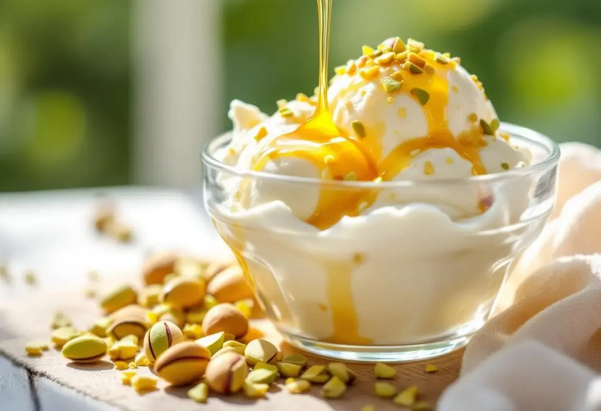 Ce dessert glacé express yaourt-miel-pistache va devenir votre nouveau péché mignon de l'été.jpg