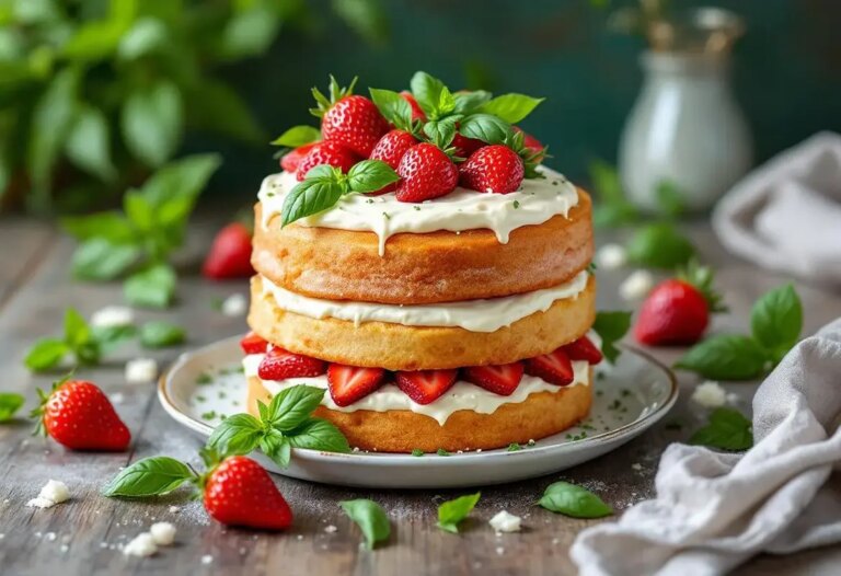 Ce gâteau aux fraises est bien plus original qu’il n’y paraît ... « L’association fraise-chocolat-basilic ? Étonnante… Mais totalement addictive ».jpg