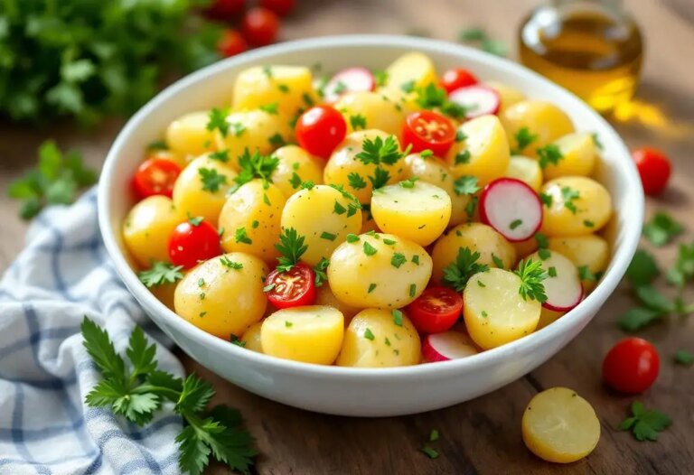 Salade de pommes de terre nouvelle, vinaigrette au vin blanc et herbes fraîches du potager.jpg