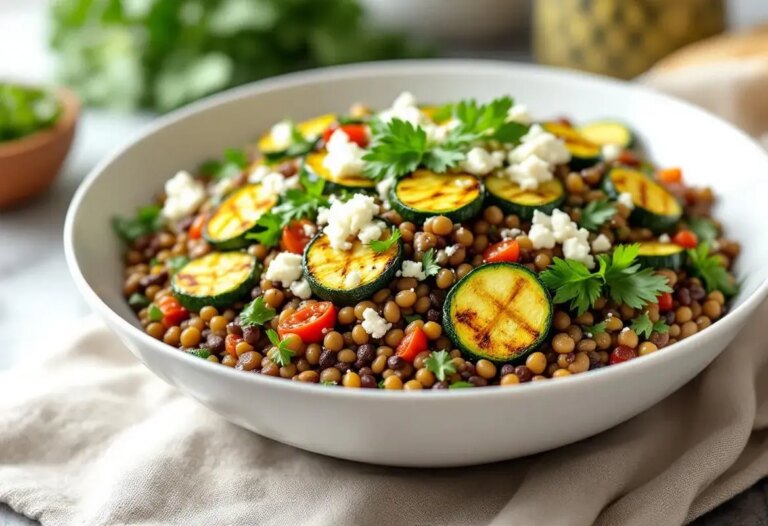 Ma salade de lentilles, courgettes grillées et chèvre se prépare à l’avance et ne déçoit jamais.jpg